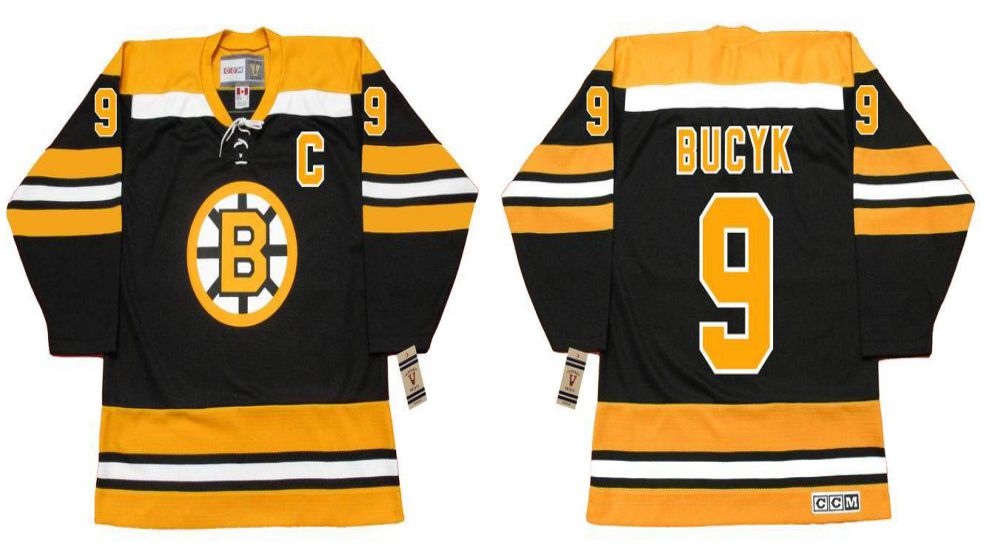 2019 Men Boston Bruins #9 Bucyk Black CCM NHL jerseys